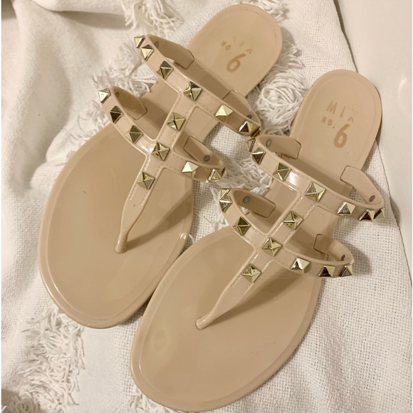 Mix No. 6 Studded Flat Thong Sandals - Picture 2 of 3